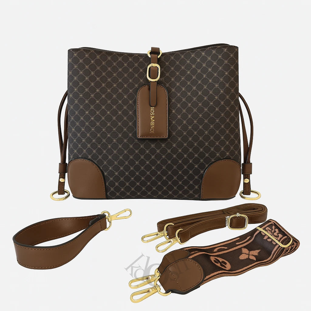 Cartera Estampada con Triple Correa – Versatilidad y Estilo Urbano