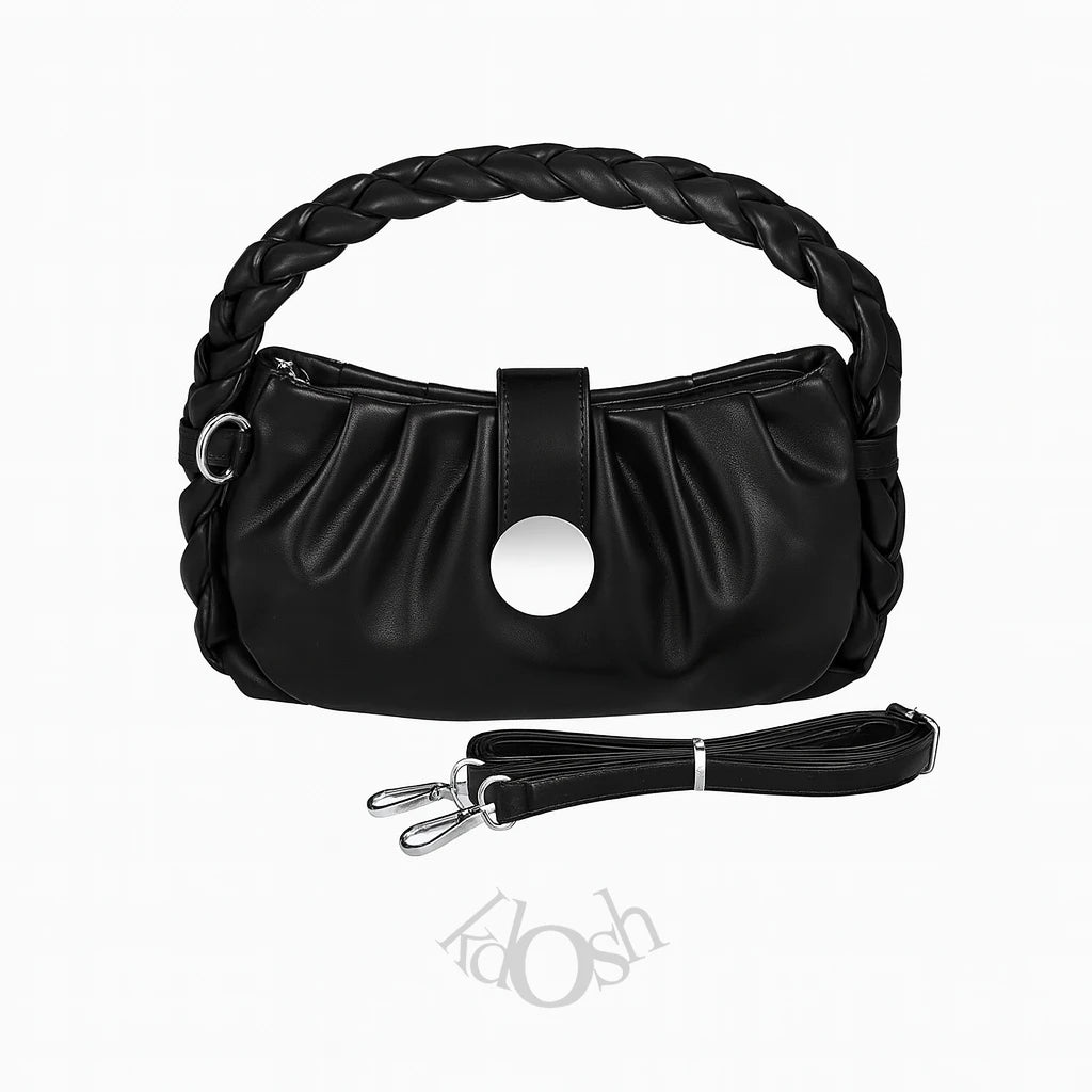 CARTERA CON ASA TRENZADA – ESTILO MODERNO Y ELEGANTE