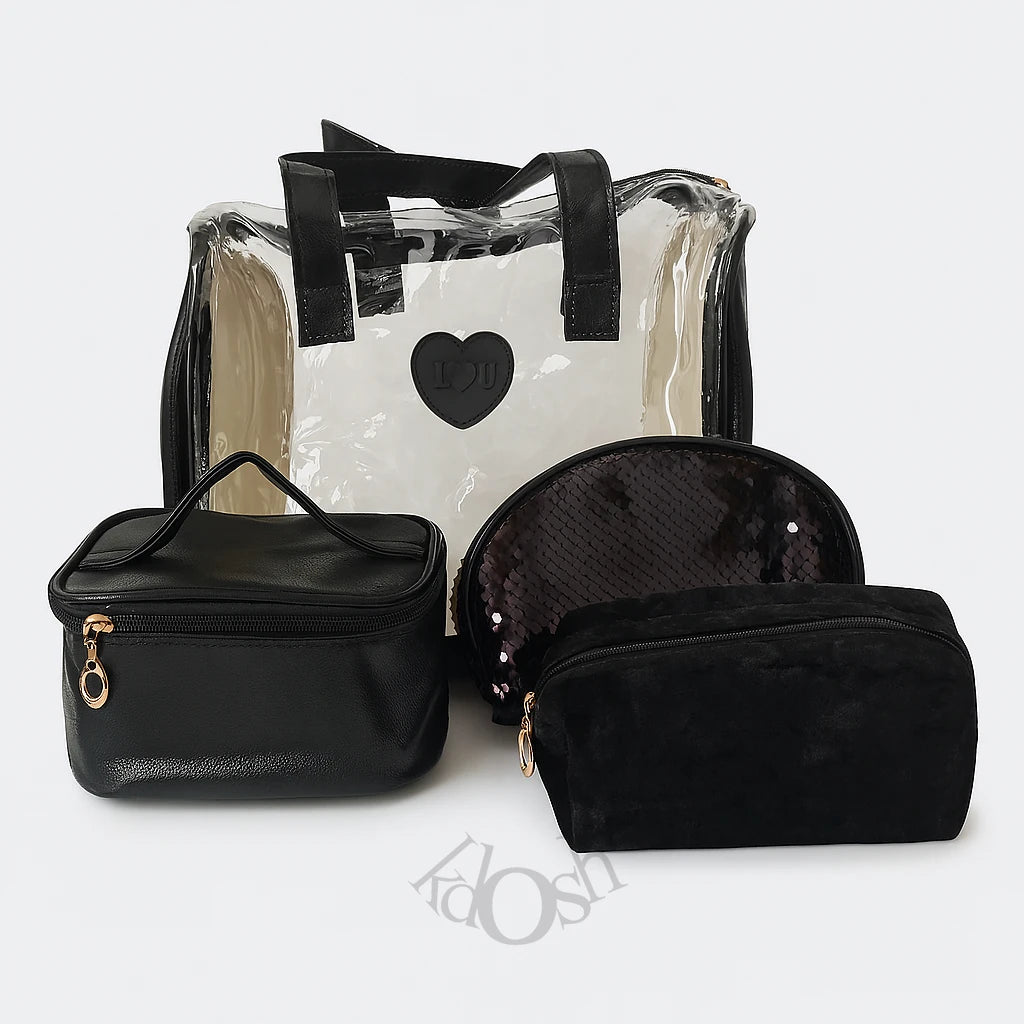 Set de Neceseres 4 en 1 | Glamour y Organización en Cada Detalle 👜💖