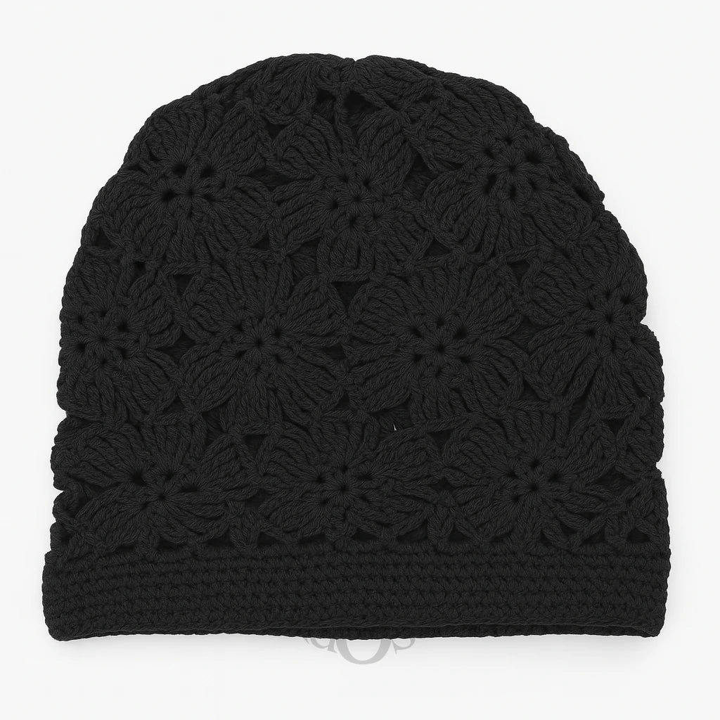Gorro de Punto para Mujer con Elegante Diseño Floral