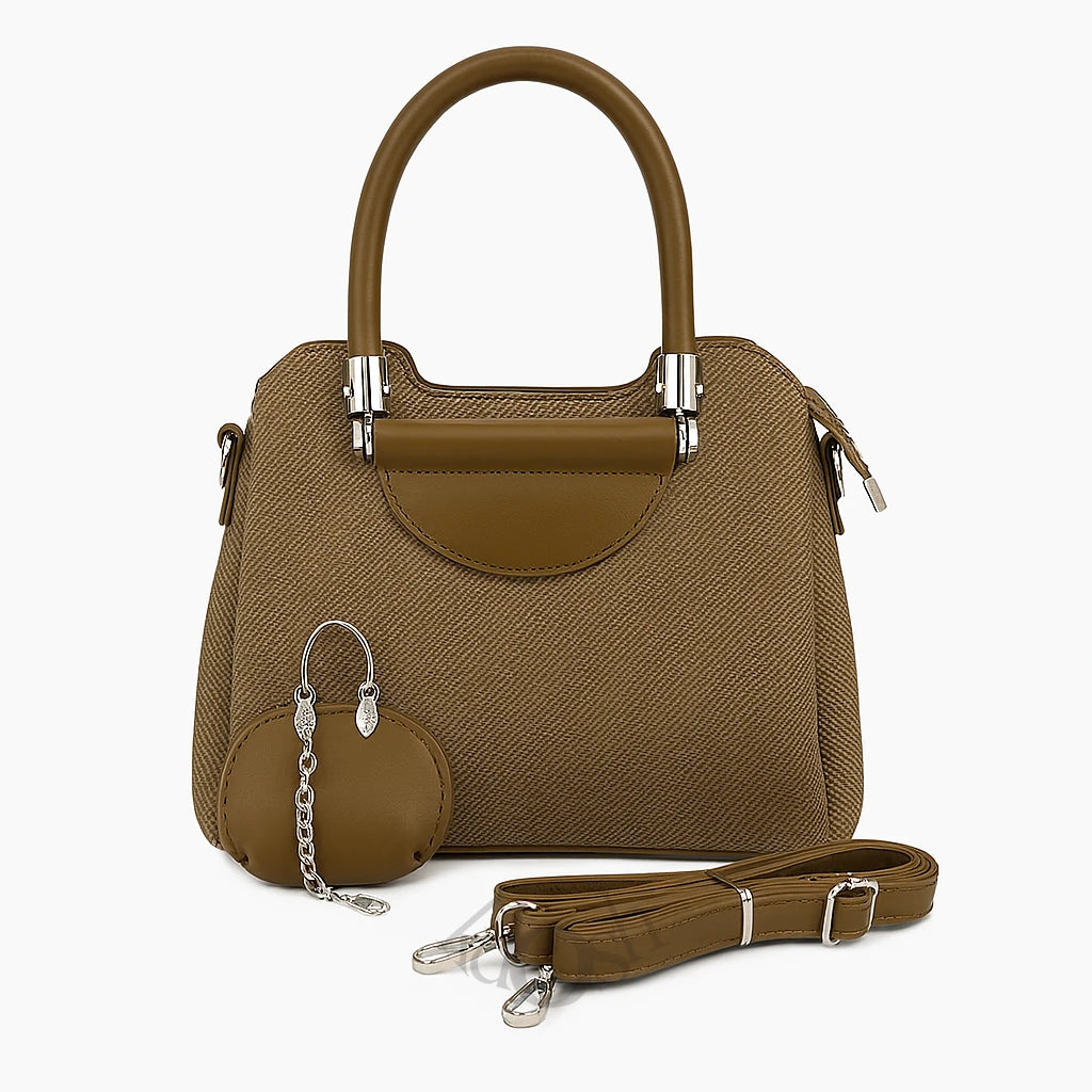 Cartera Texturizada con Llavero Chic