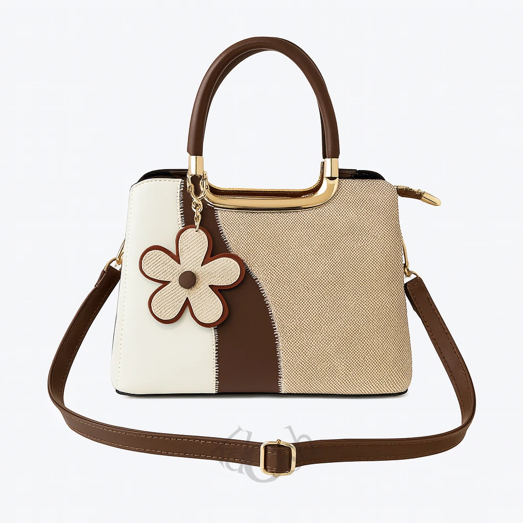 Cartera Versátil con Llavero Floral – Estilo Juvenil y Elegante
