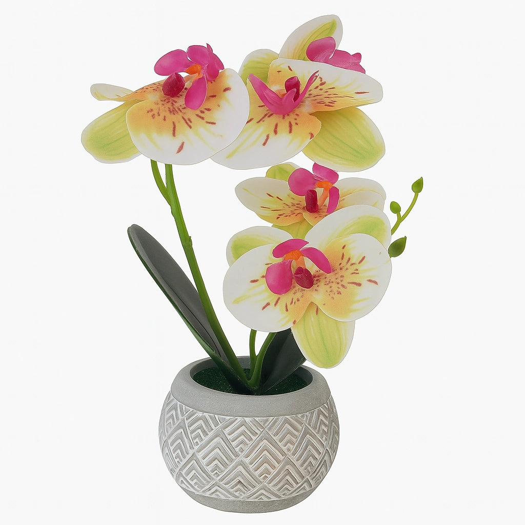Planta Artificial de Orquídea Blanca – Estilo Nórdico