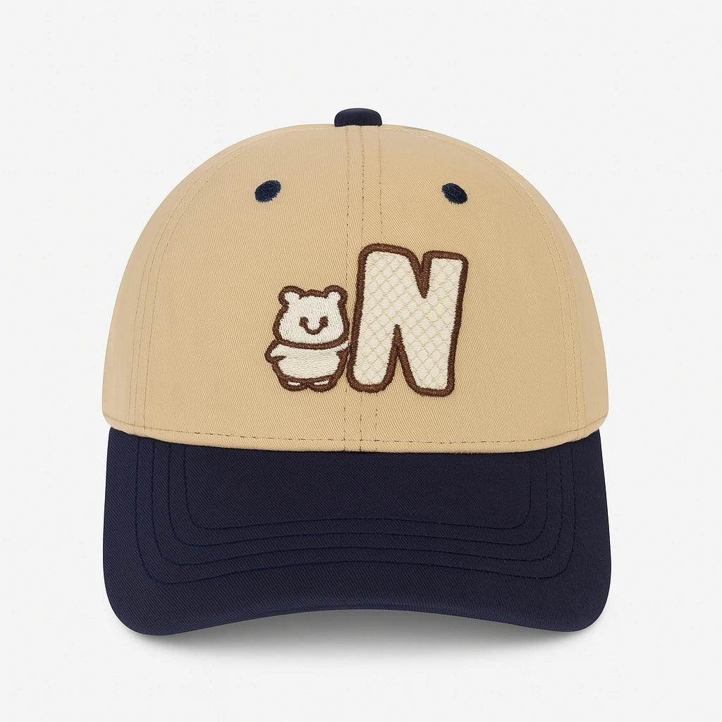 Gorra Infantil con Bordado de Osito – Estilo y Protección para Peques con Personalidad