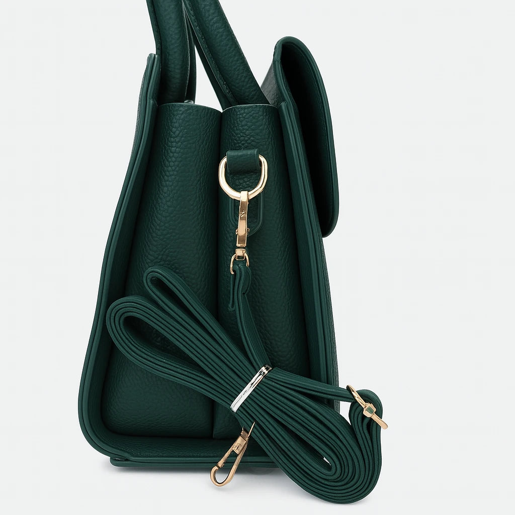 Cartera Texturizada con Solapa – Elegancia Urbana y Estilo Profesional