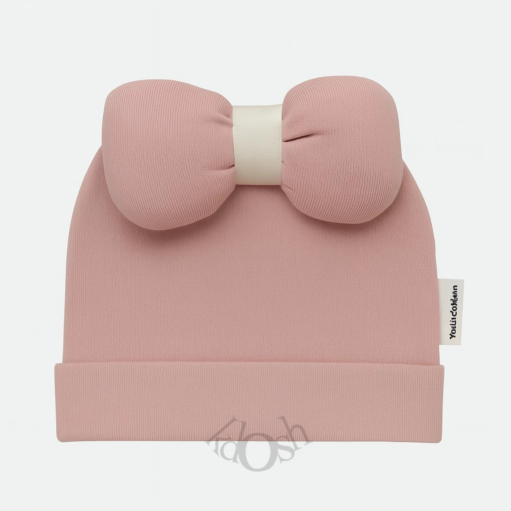 GORRO DE BEBÉ CON MOÑO ACOLCHADO