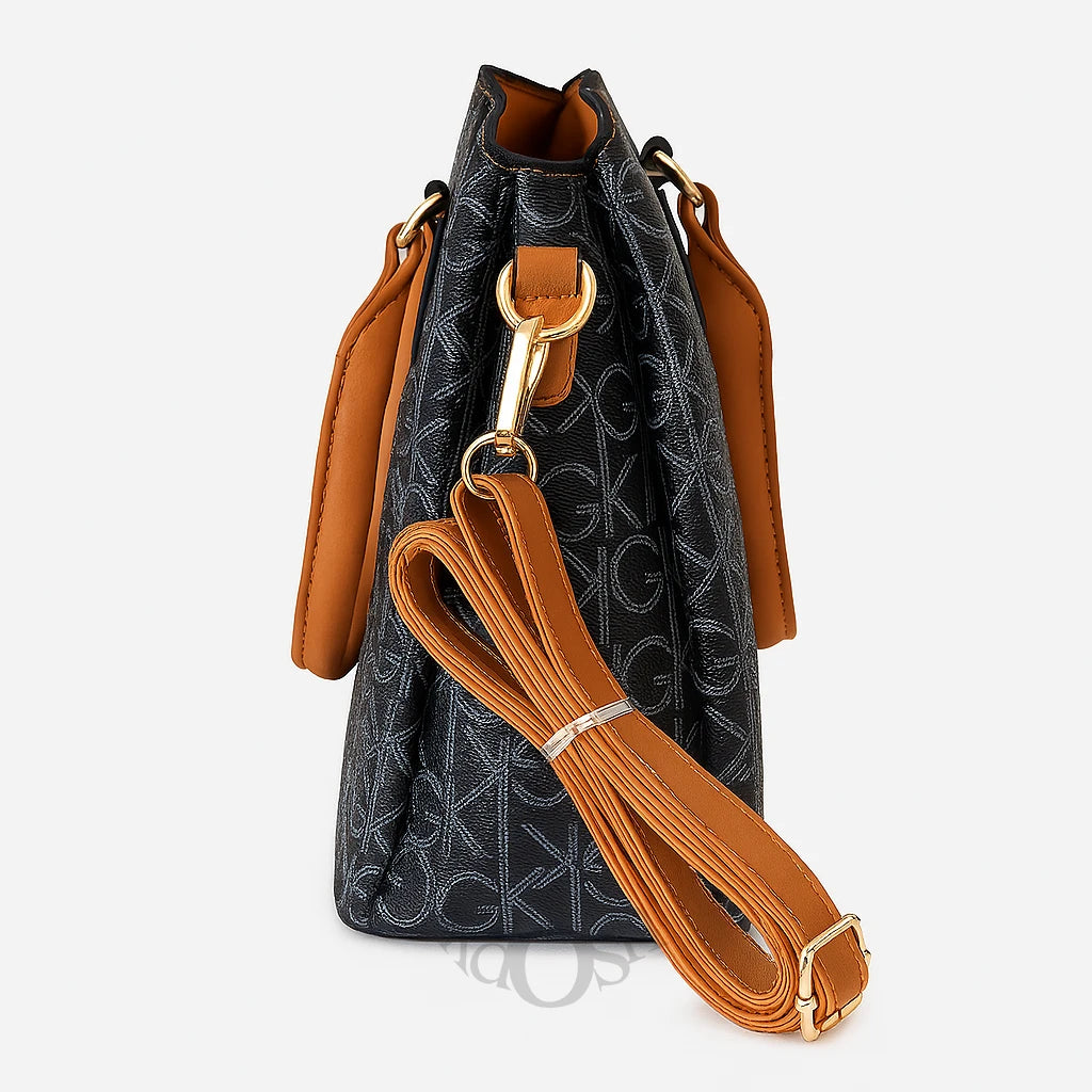 Cartera Estampada con Bolso de Mano – Elegancia Urbana