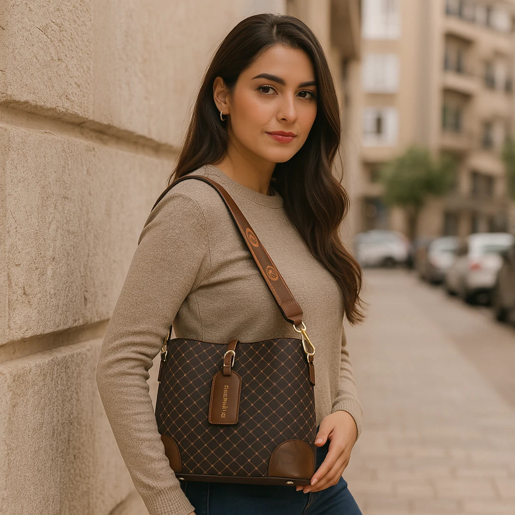Cartera Estampada con Triple Correa – Versatilidad y Estilo Urbano