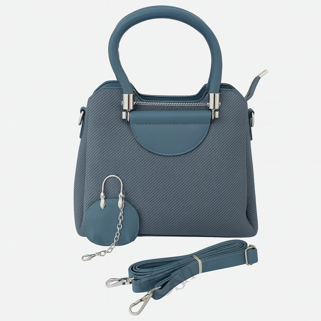 Cartera Texturizada con Llavero Chic