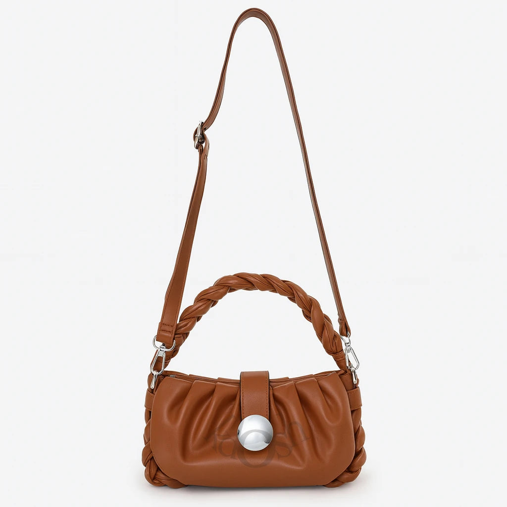 CARTERA CON ASA TRENZADA – ESTILO MODERNO Y ELEGANTE