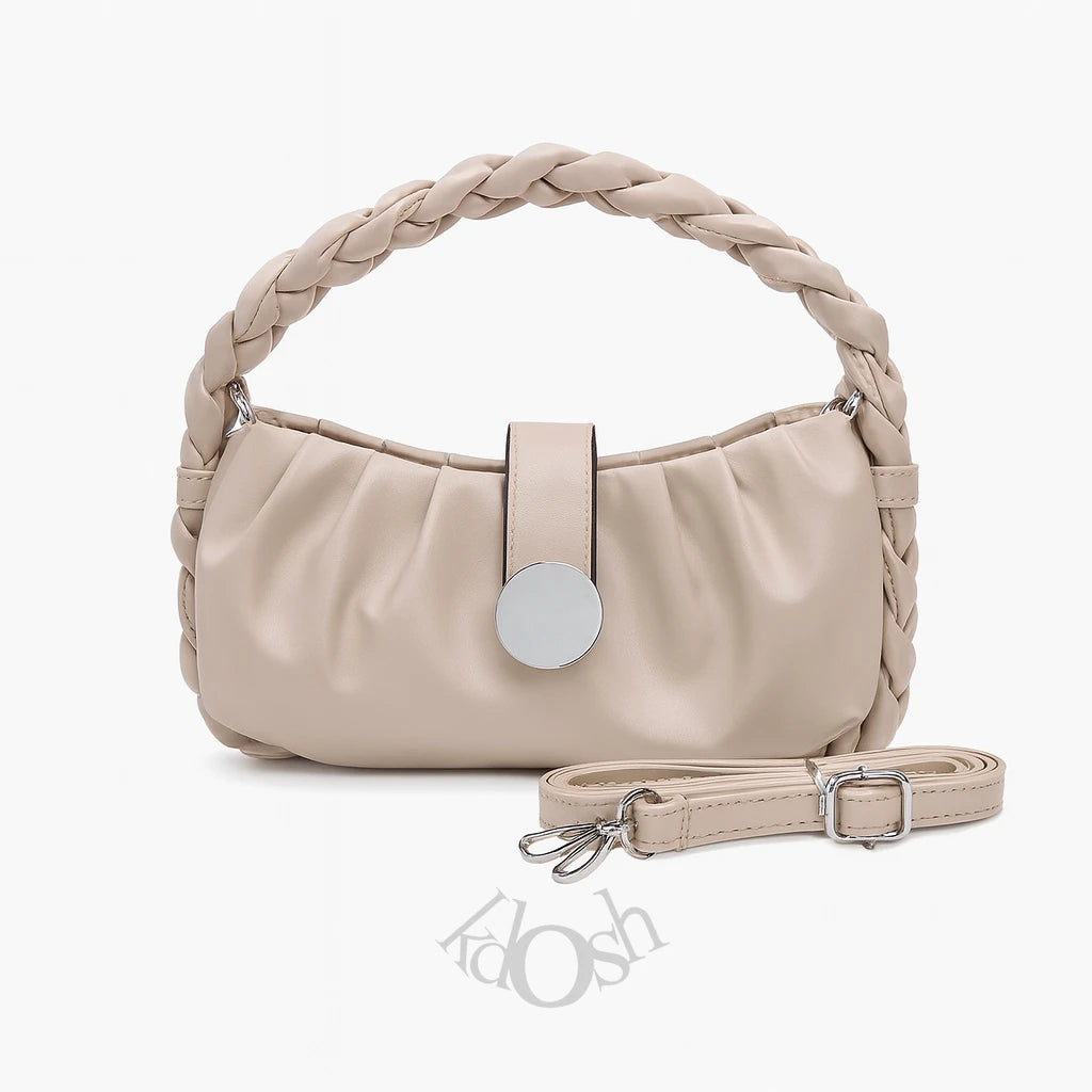 CARTERA CON ASA TRENZADA – ESTILO MODERNO Y ELEGANTE