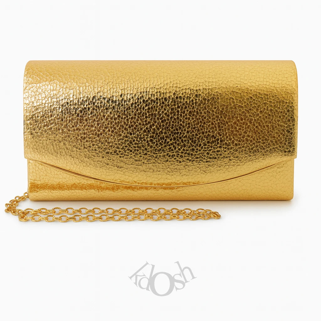 Vanite de Lujo Femenina – Cartera Brillante con Textura Craquelada