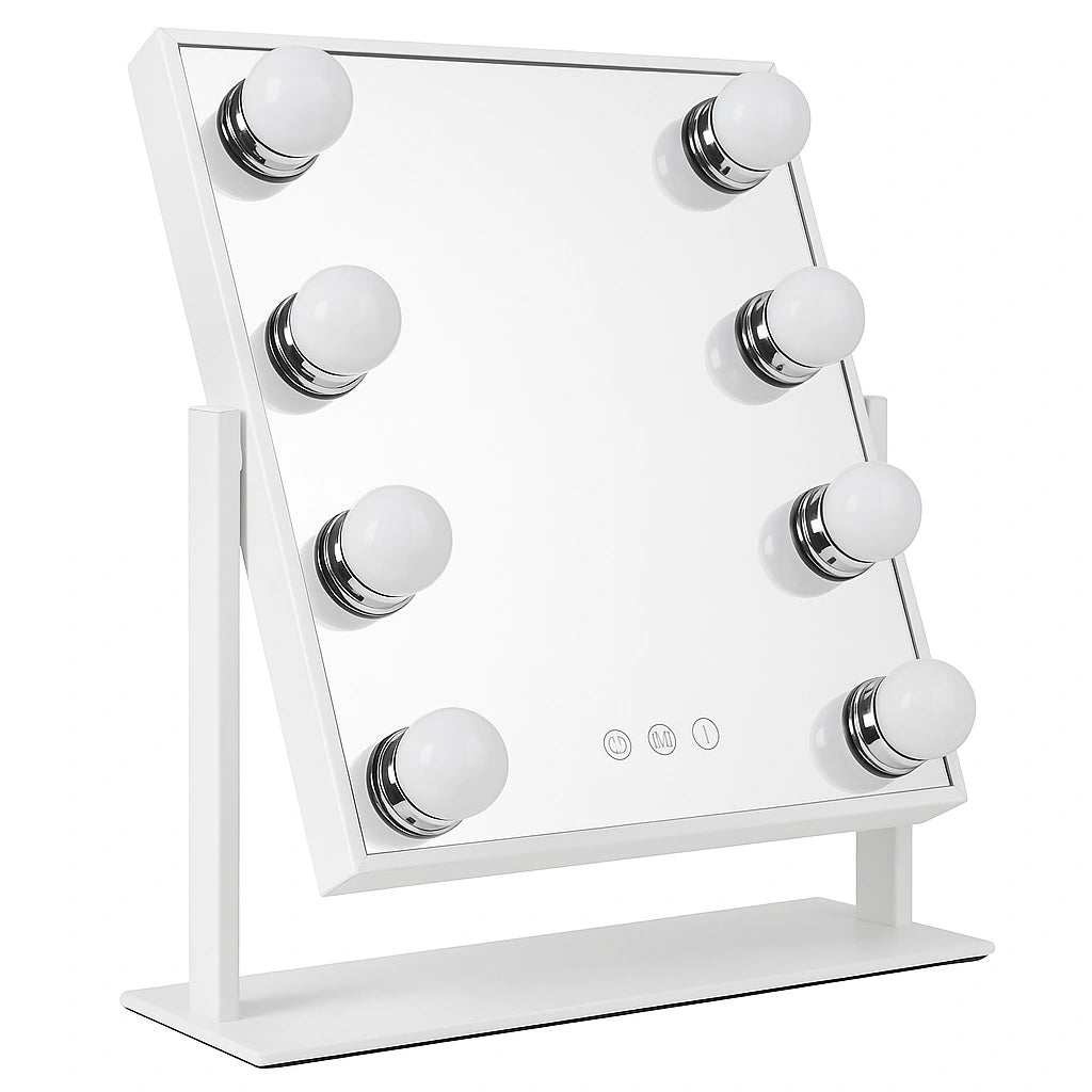 ESPEJO DE MESA GIRATORIO CON LUZ LED