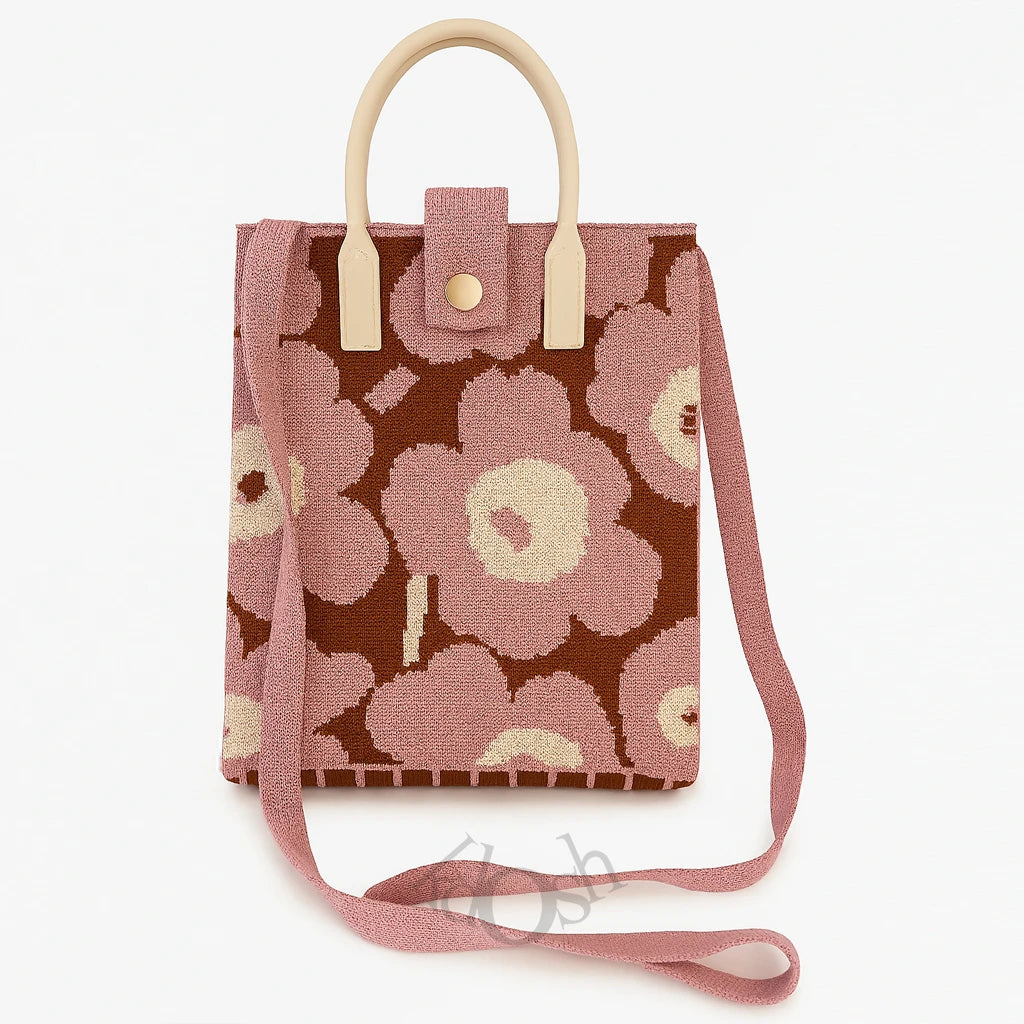 Bolso Tejido Artístico 2 en 1 con Estampado Moderno