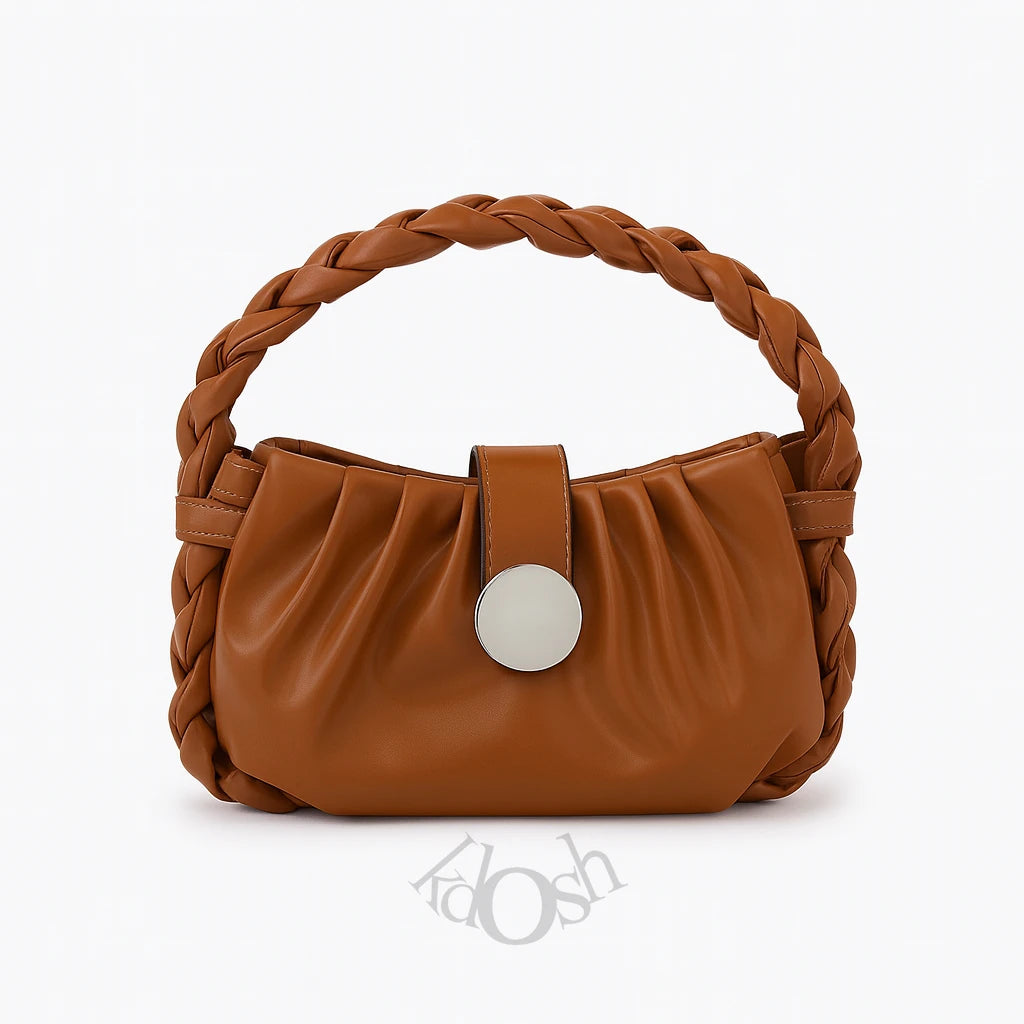 CARTERA CON ASA TRENZADA – ESTILO MODERNO Y ELEGANTE