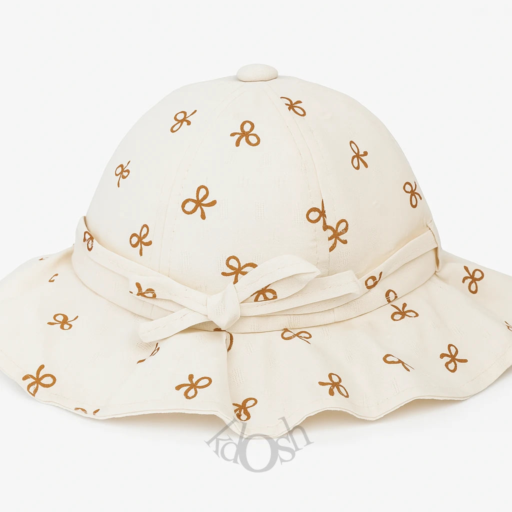 SOMBRERO DE SOL PARA NIÑA CON LAZO