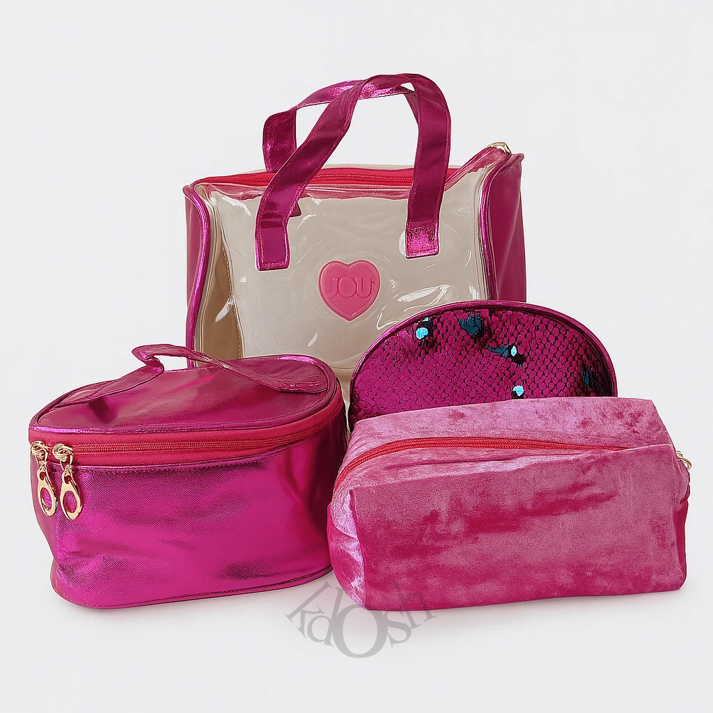Set de Neceseres 4 en 1 | Glamour y Organización en Cada Detalle 👜💖