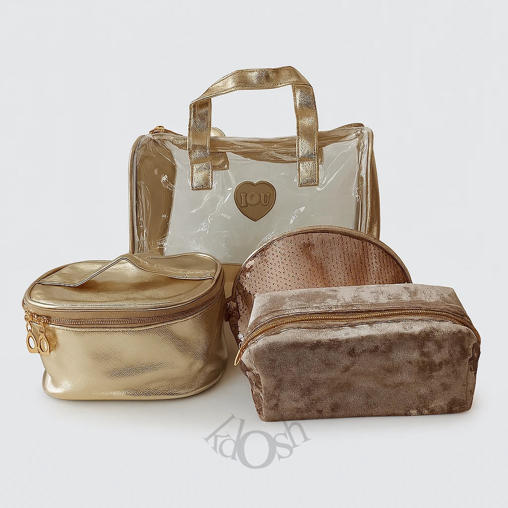 Set de Neceseres 4 en 1 | Glamour y Organización en Cada Detalle 👜💖