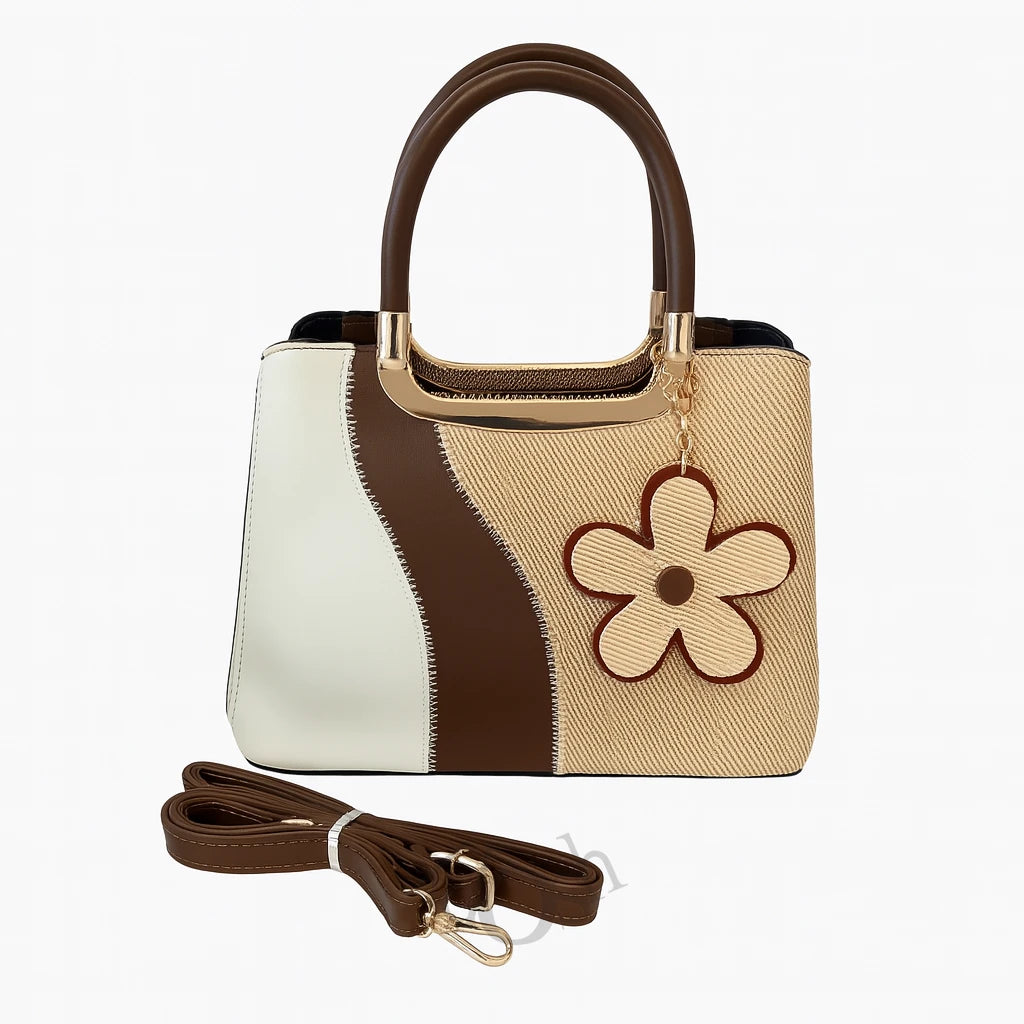 Cartera Versátil con Llavero Floral – Estilo Juvenil y Elegante