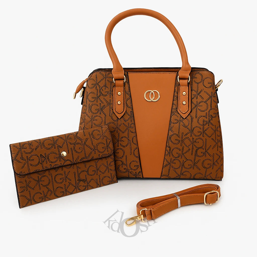 Cartera Estampada con Bolso de Mano – Elegancia Urbana