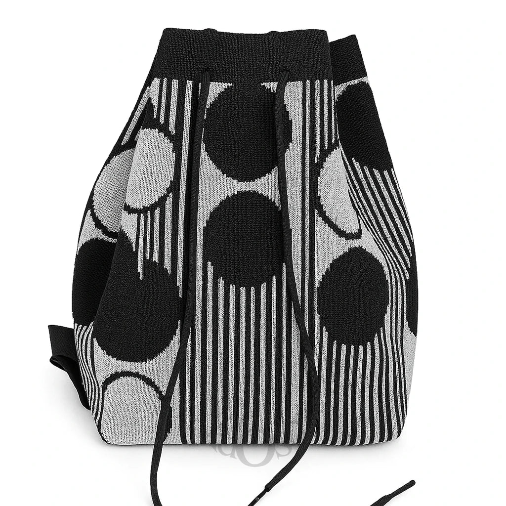 Mochila Casual Tejida con Estampado – Ligera y Versátil