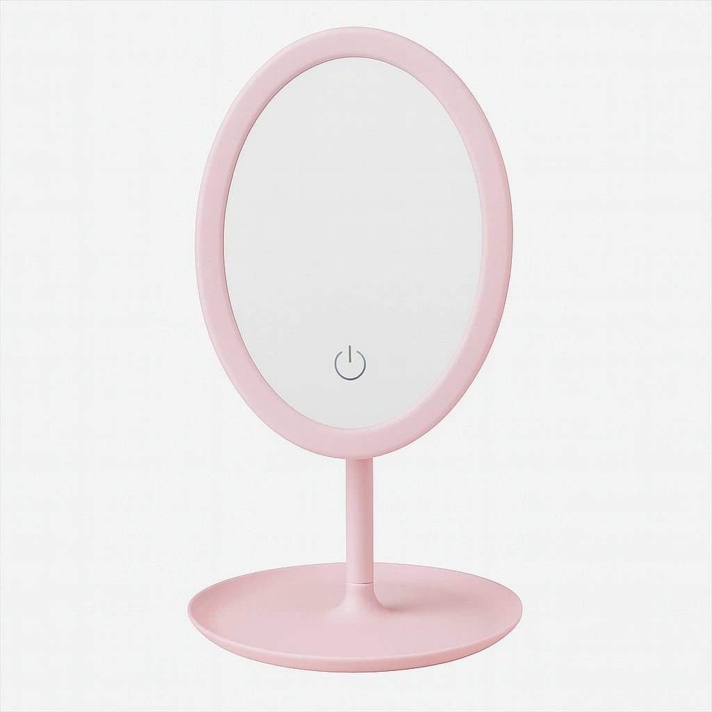 ESPEJO DE MAQUILLAJE CON LUZ LED – RECARGABLE Y MODERNO