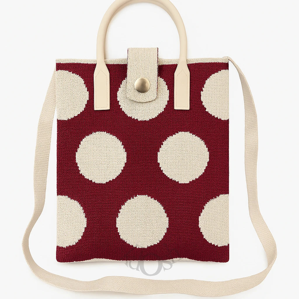 Bolso Tejido Artístico 2 en 1 con Estampado Moderno