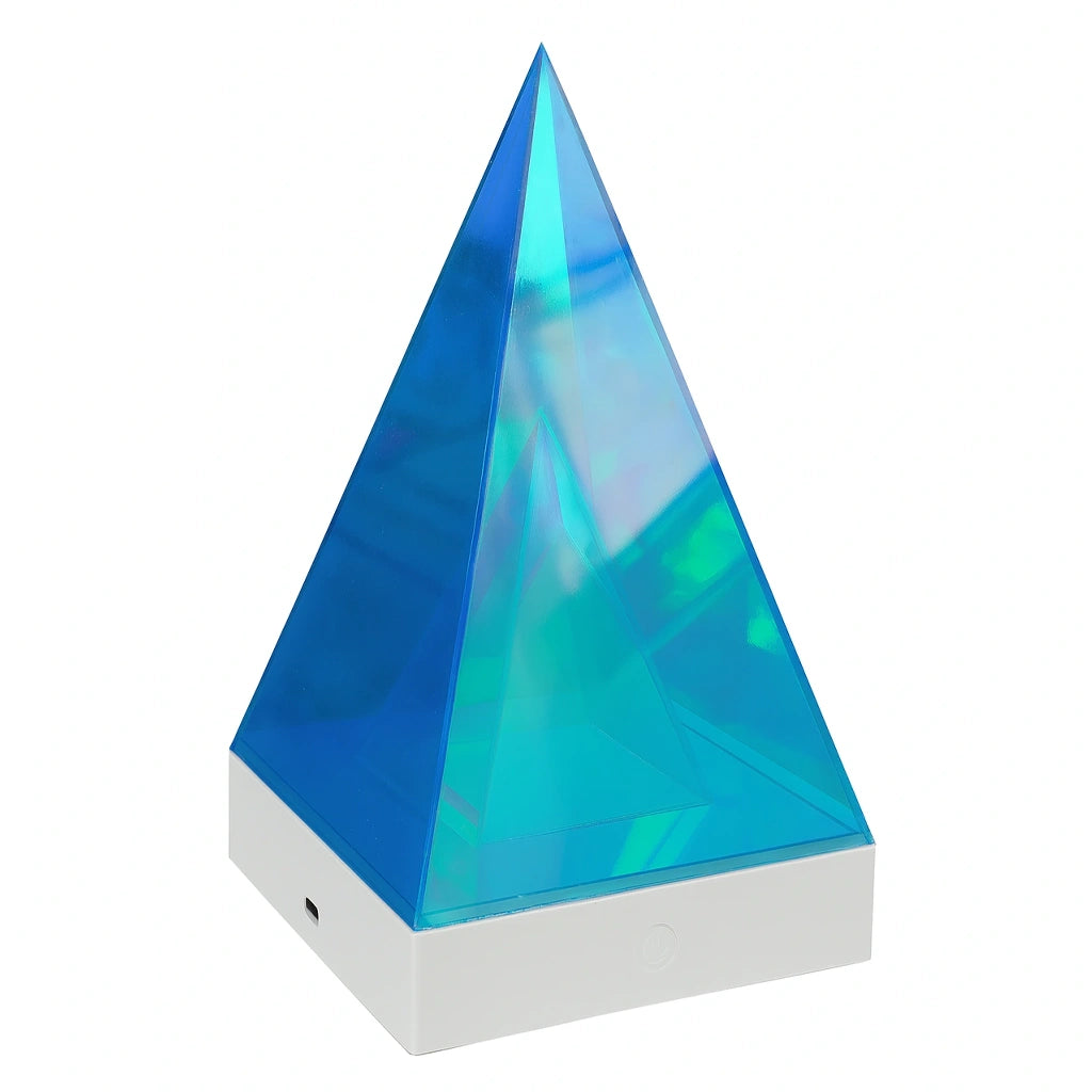 LÁMPARA DE MESA MULTICOLOR PIRAMIDAL