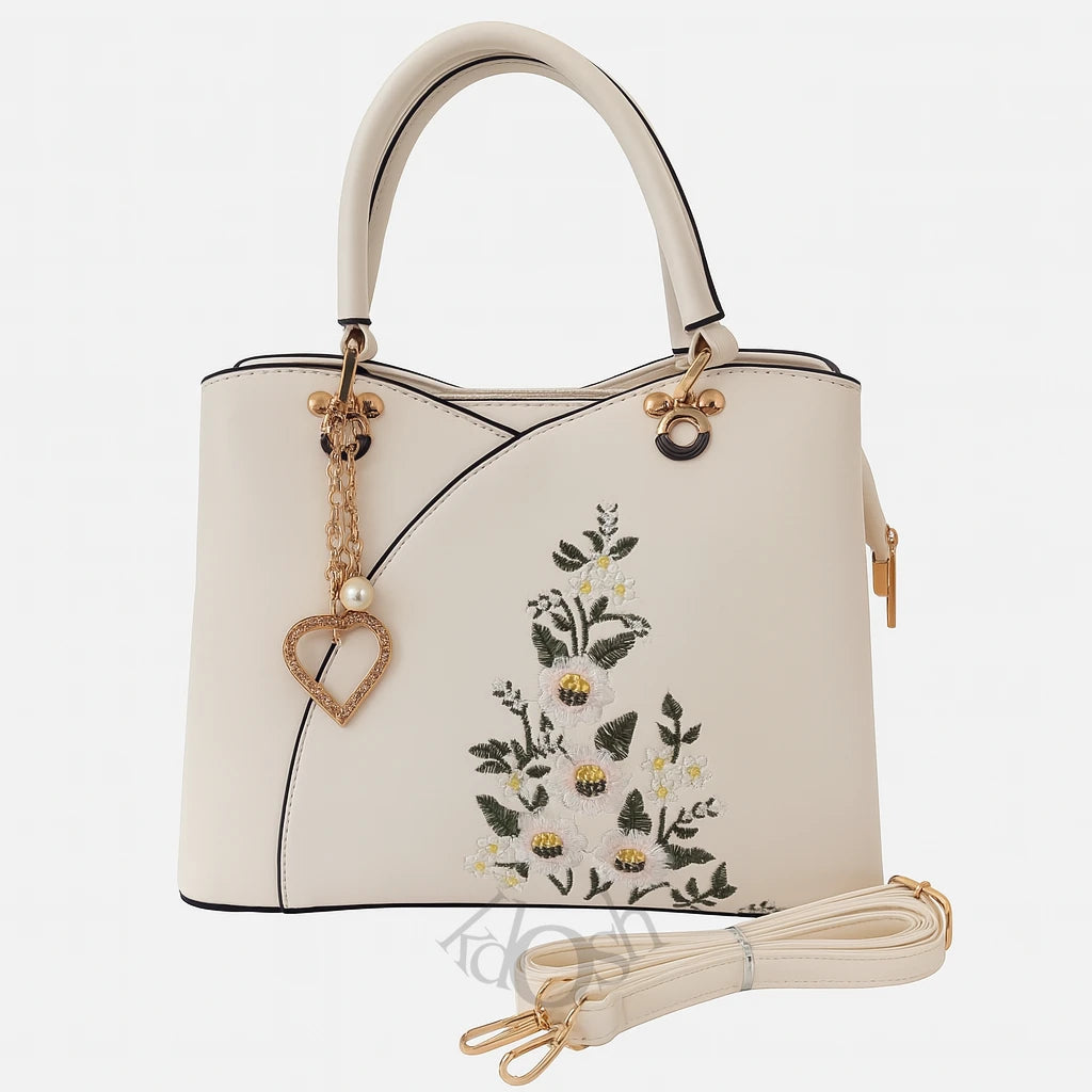 Cartera Casual Bordada con Llavero – Elegancia Femenina