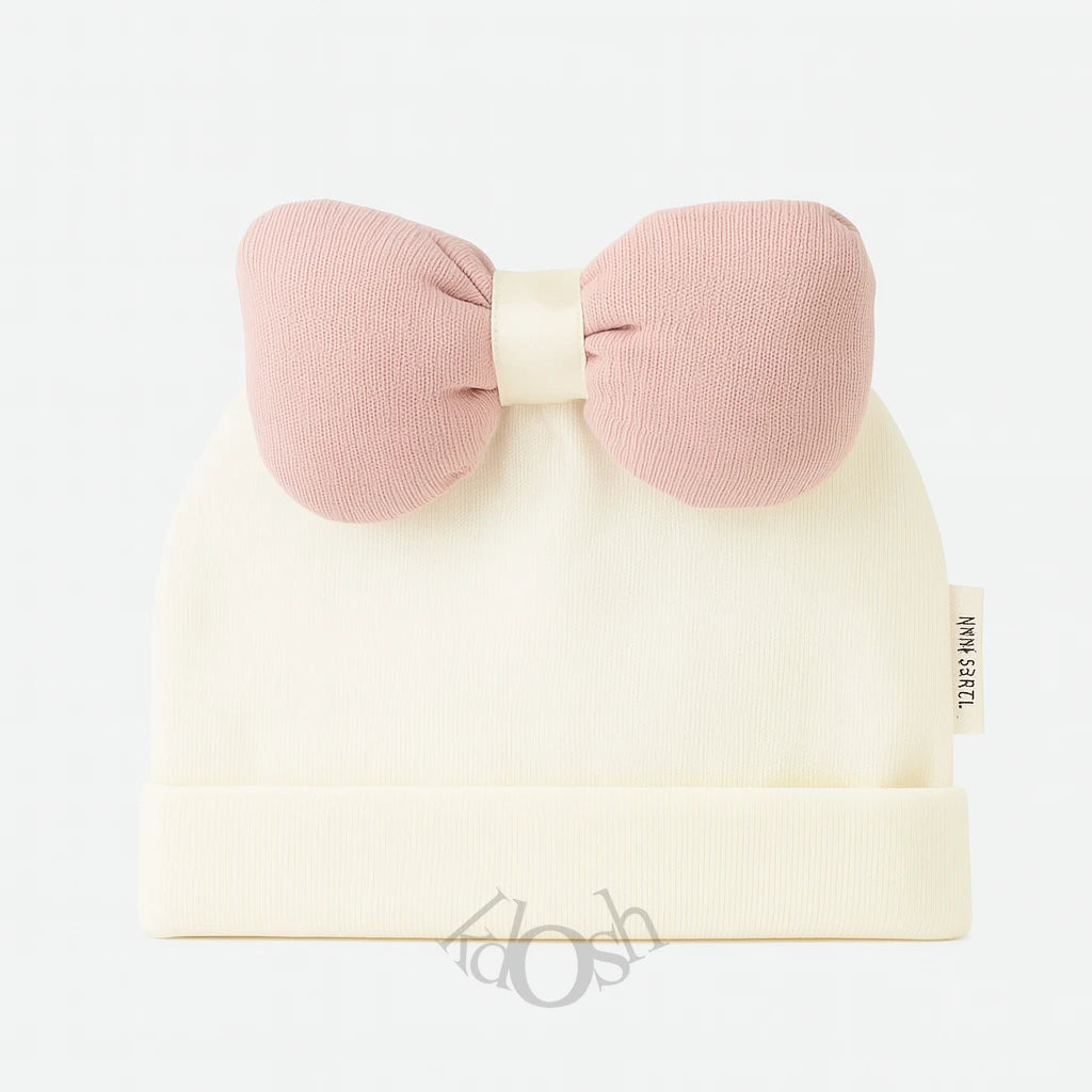 GORRO DE BEBÉ CON MOÑO ACOLCHADO
