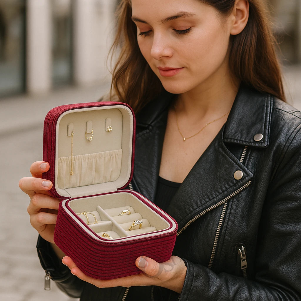 Cofre Joyero de Pana – Organización y Estilo Elegante 💍