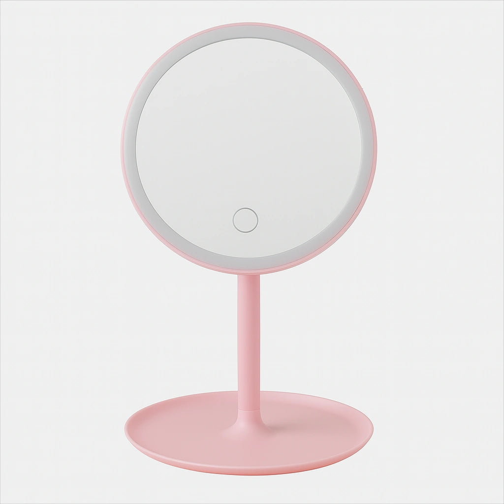ESPEJO DE MAQUILLAJE CON LUZ LED, CABLE USB INCLUIDO