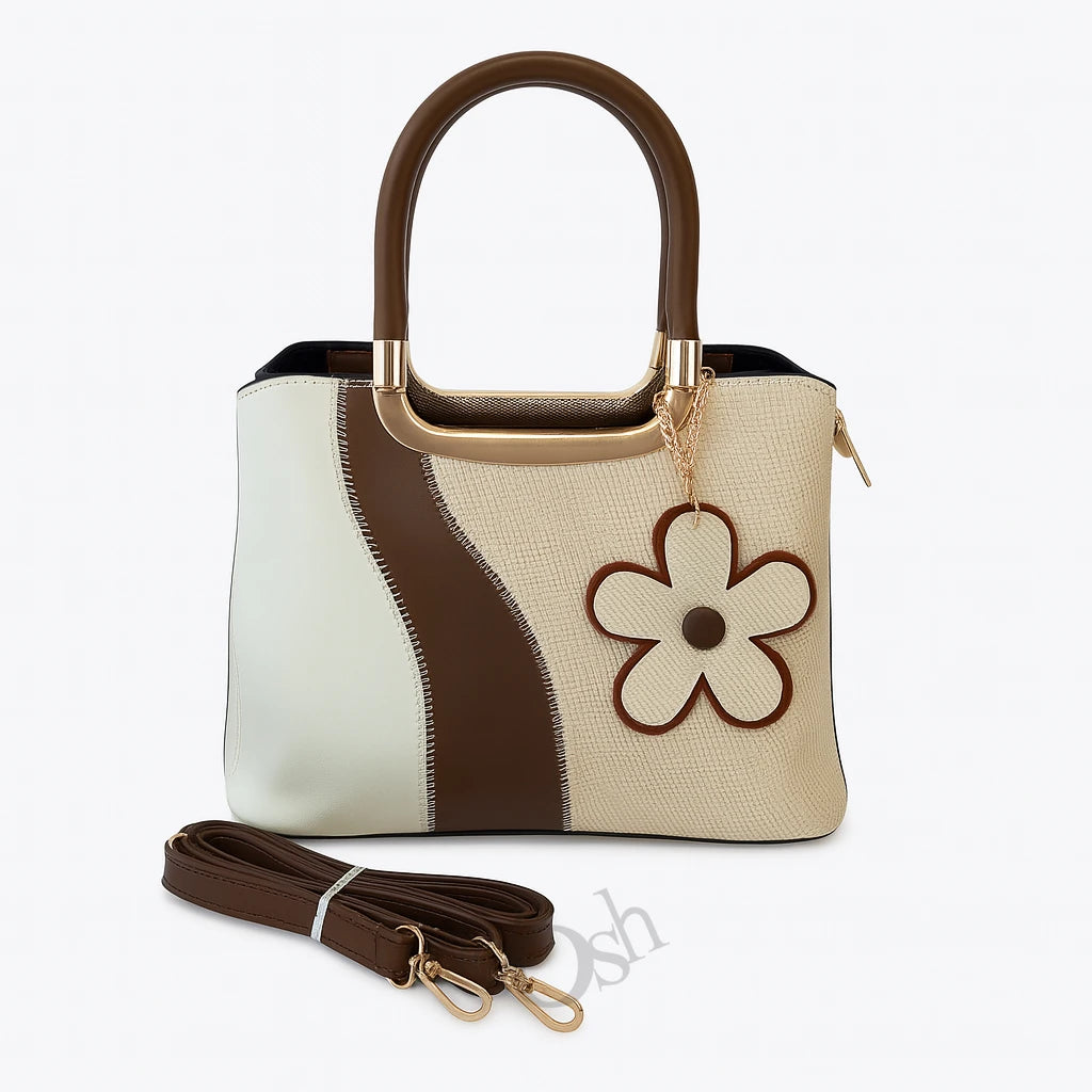 Cartera Versátil con Llavero Floral – Estilo Juvenil y Elegante