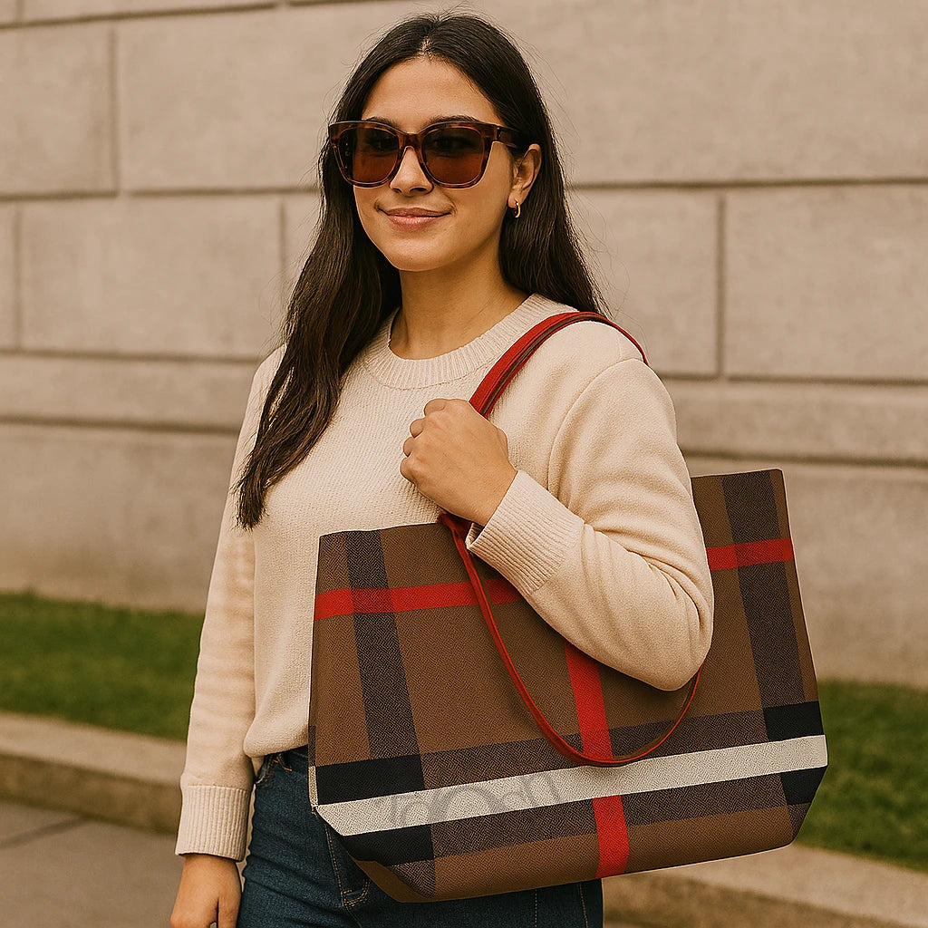 Bolso XL con Estampado Abstracto – Espacioso y Moderno