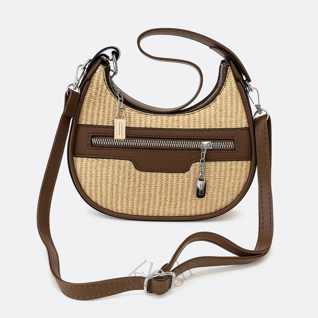 Cartera con Textura Natural – Estilo Minimalista y Casual Chic