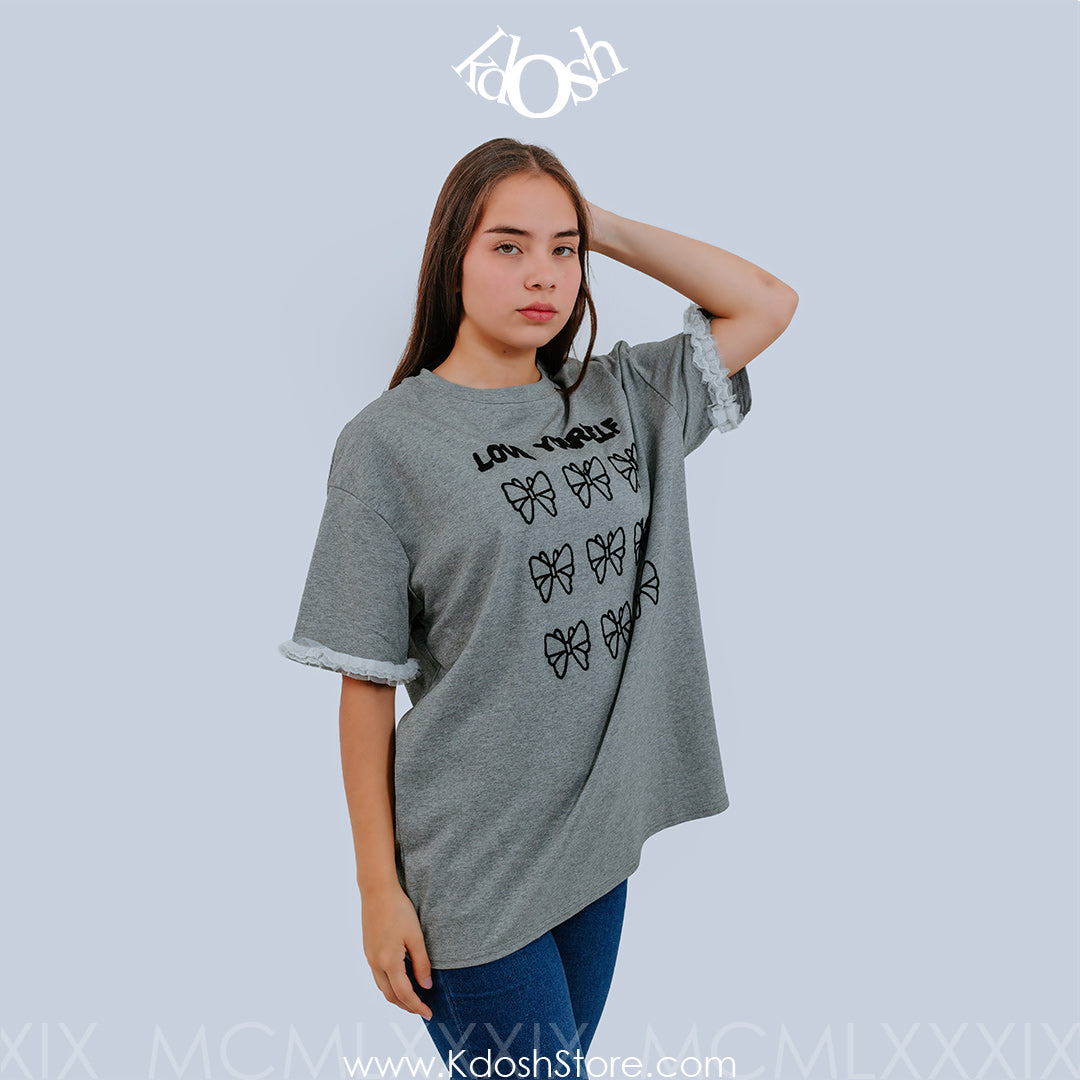 Polo Oversize Elegante con detalles Lazo