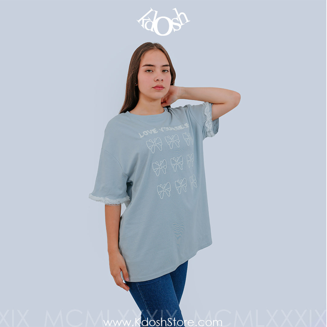 Polo Oversize Elegante con detalles Lazo