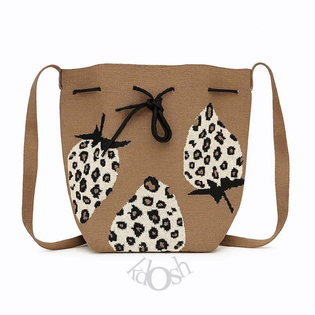 Bolso Tejido con Estampado – Casual y Versátil