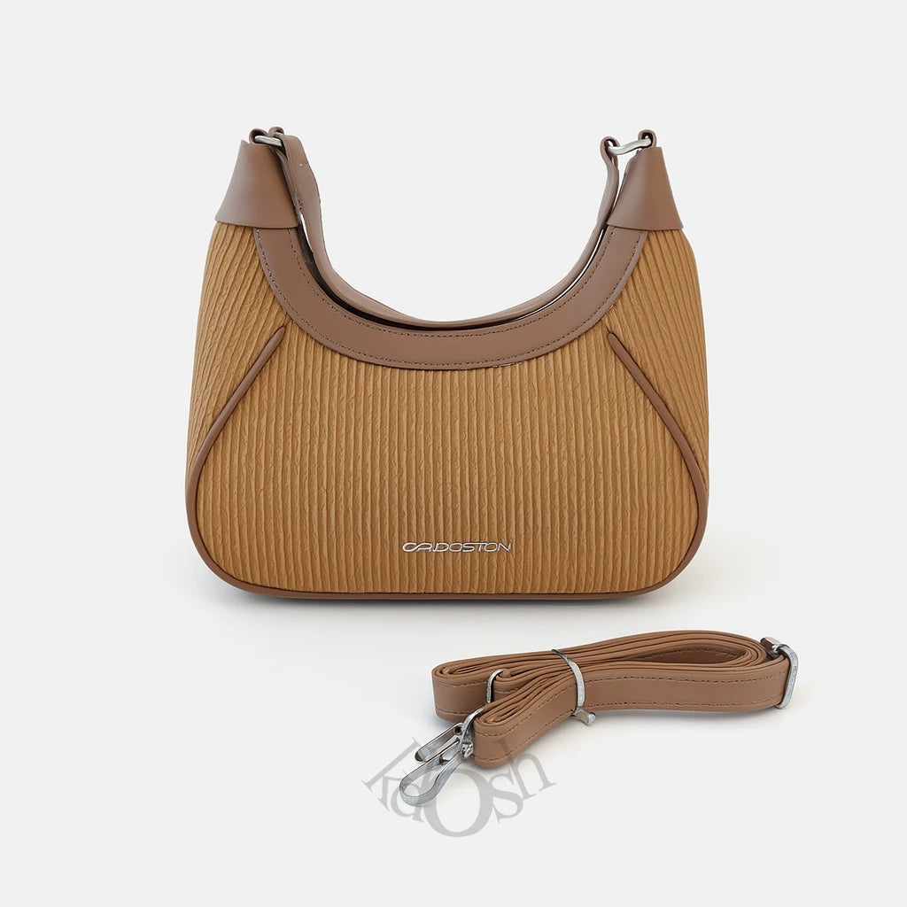 Cartera Tipo Media Luna Texturizada – Minimalismo Chic