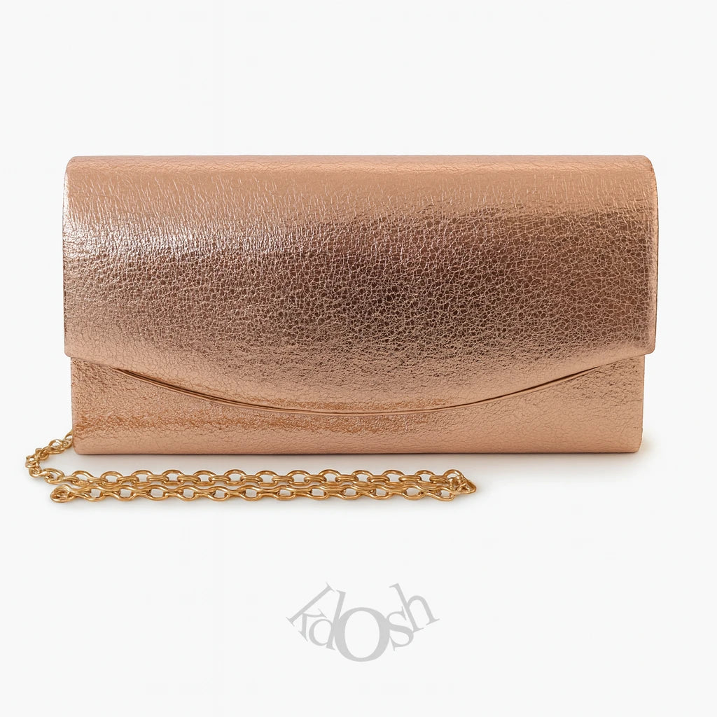 Vanite de Lujo Femenina – Cartera Brillante con Textura Craquelada