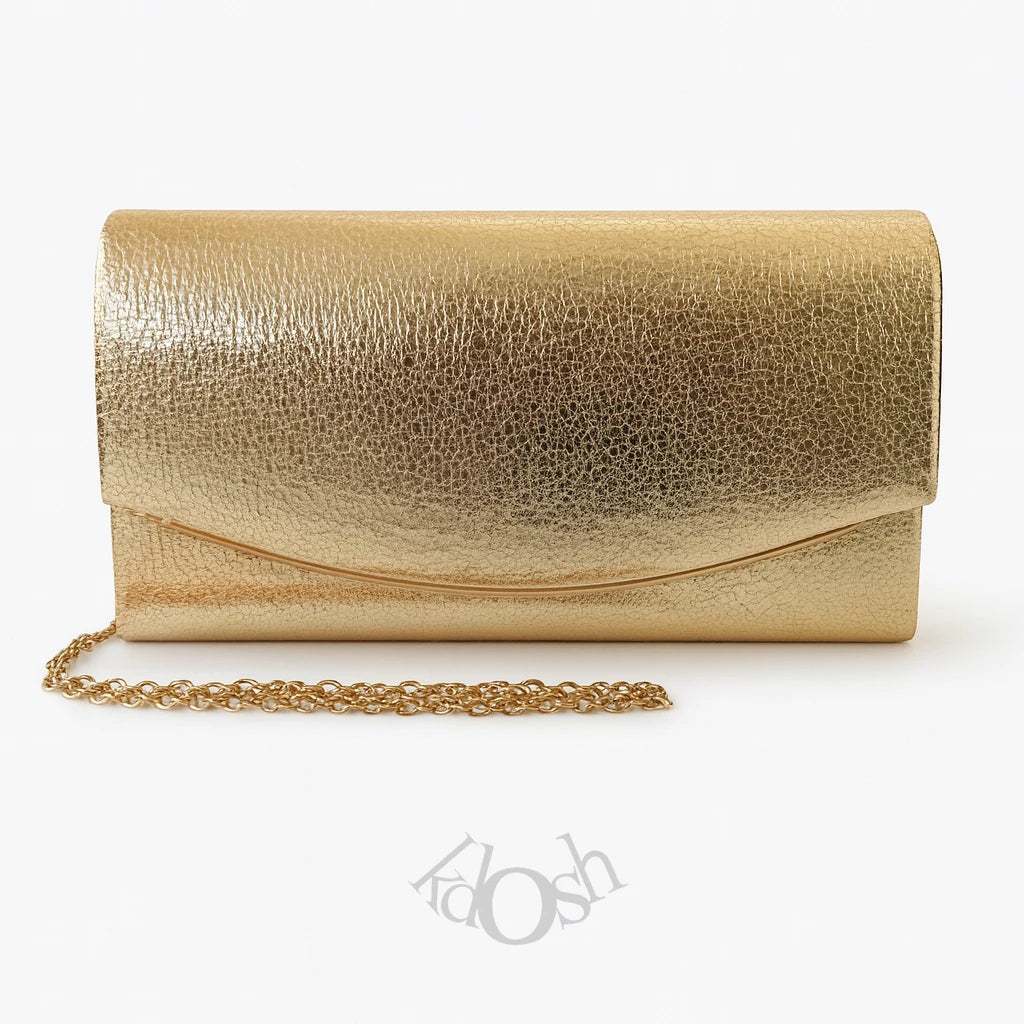Vanite de Lujo Femenina – Cartera Brillante con Textura Craquelada