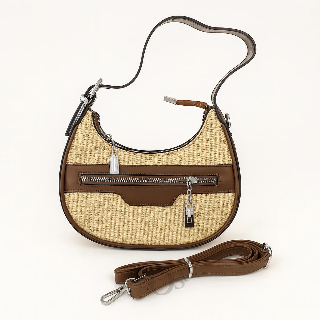 Cartera con Textura Natural – Estilo Minimalista y Casual Chic