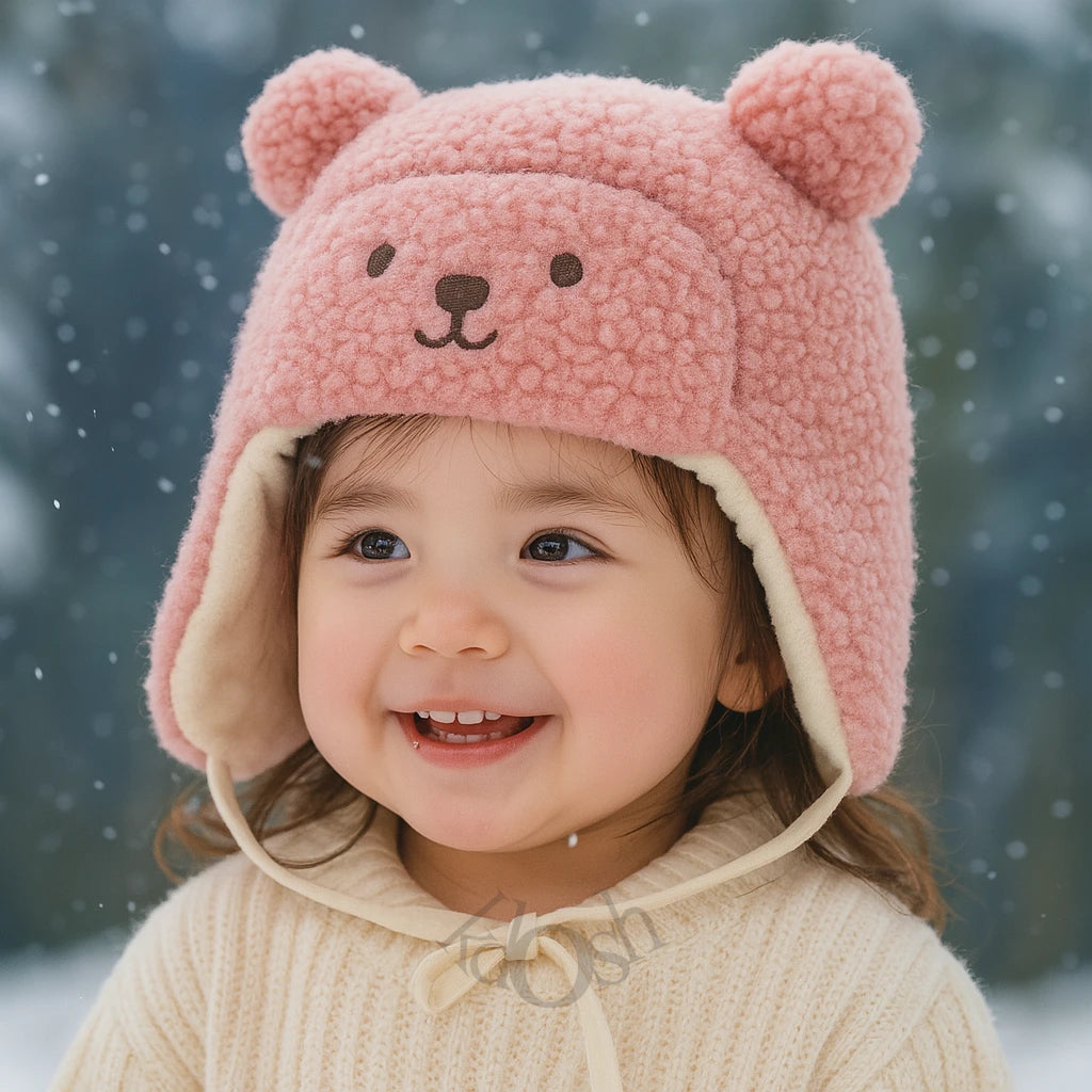 GORRO INFANTIL DE INVIERNO CON PELUCHE