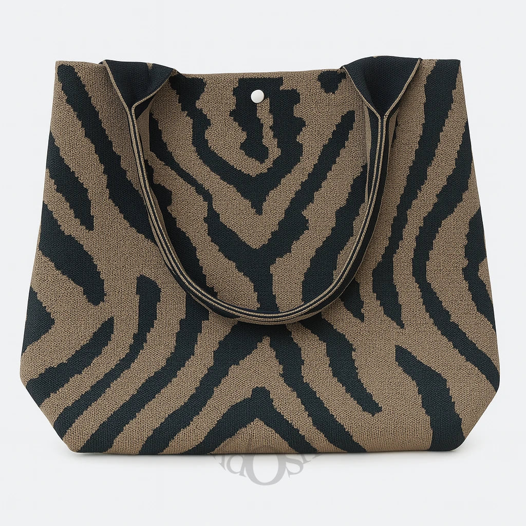 Bolso Estampado en Chevrón – Moderno y Versátil