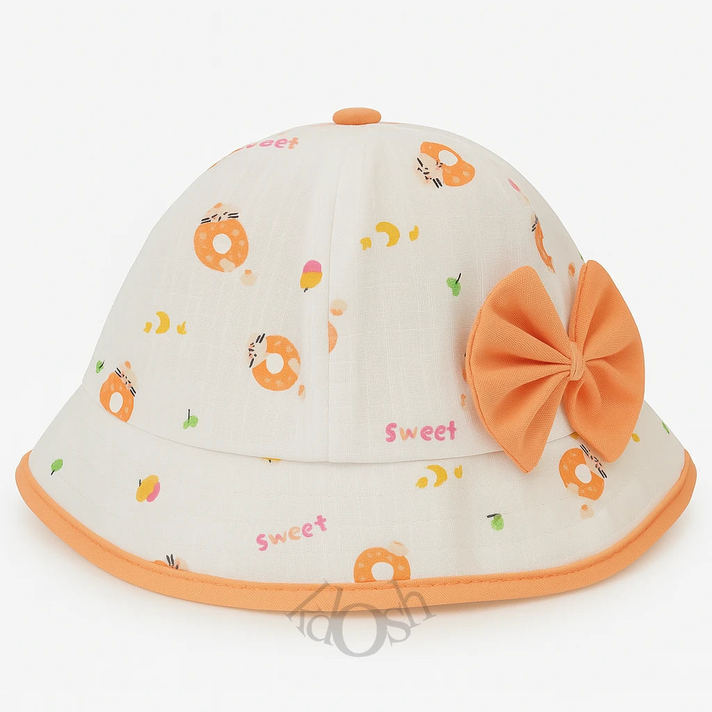 Sombrero de Sol para Niña con Lazo Decorativo 👧