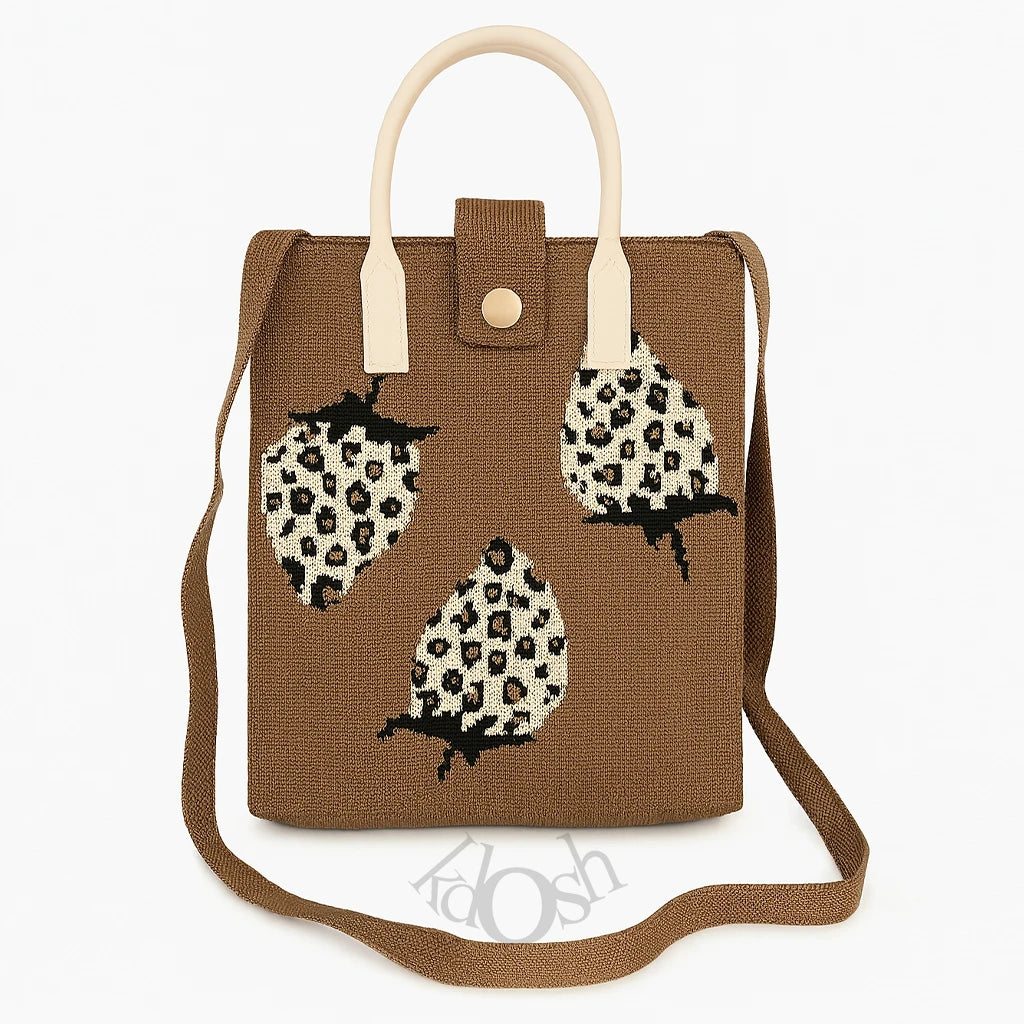 Bolso Tejido Artístico 2 en 1 con Estampado Moderno