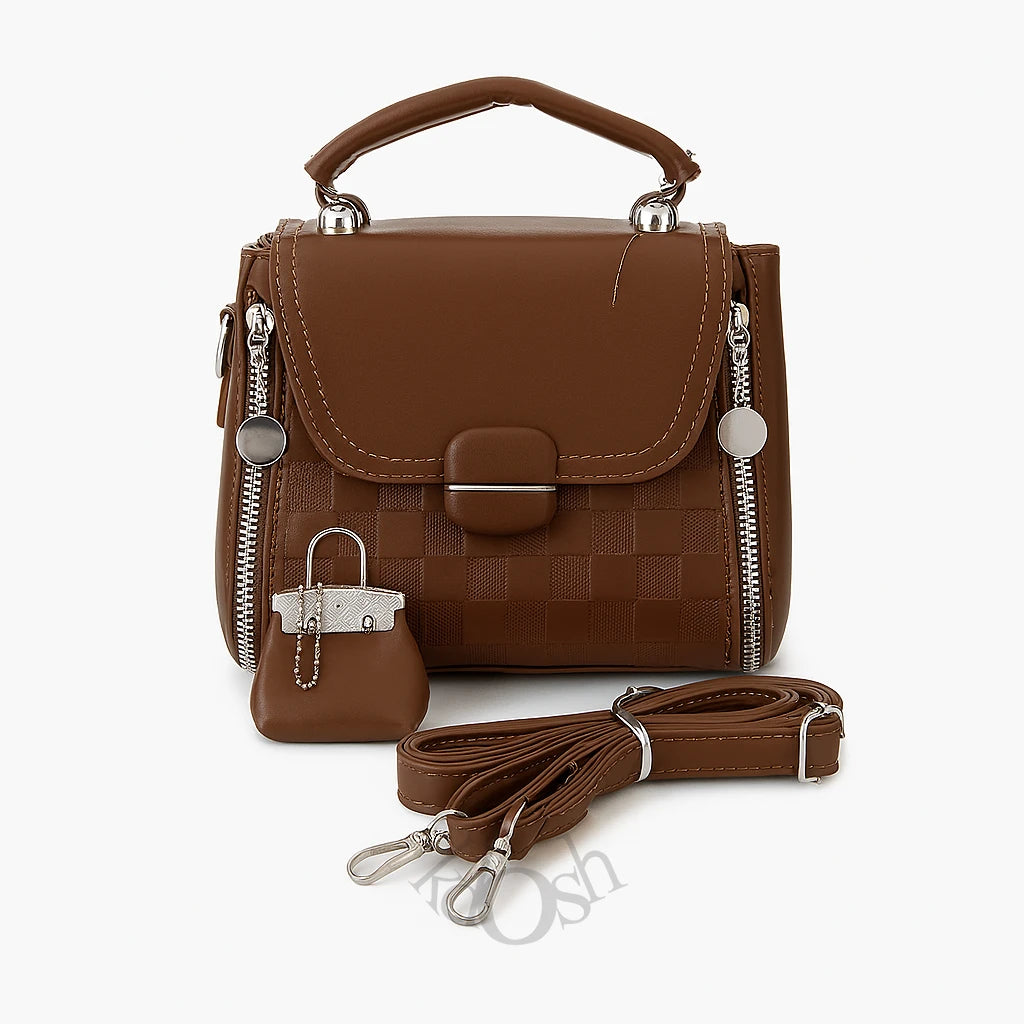 Cartera de Dama con Cierres Decorativos – Estilo Sofisticado y Urbano
