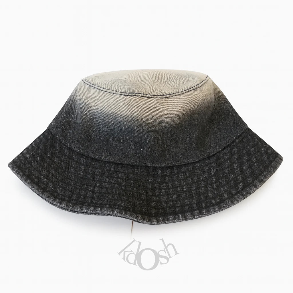 Sombrero Bucket Denim Bicolor Unisex – Estilo Urbano con Efecto Degradado