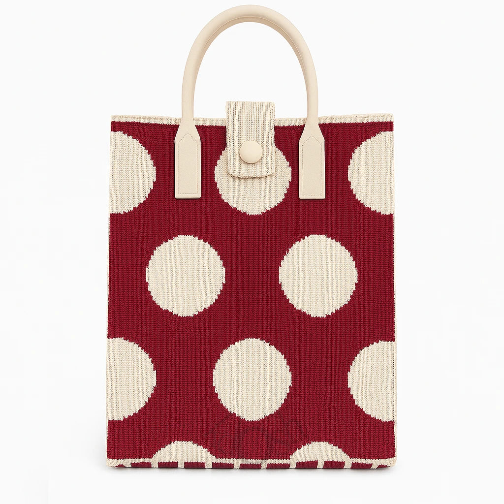 Bolso Tejido Artístico 2 en 1 con Estampado Moderno
