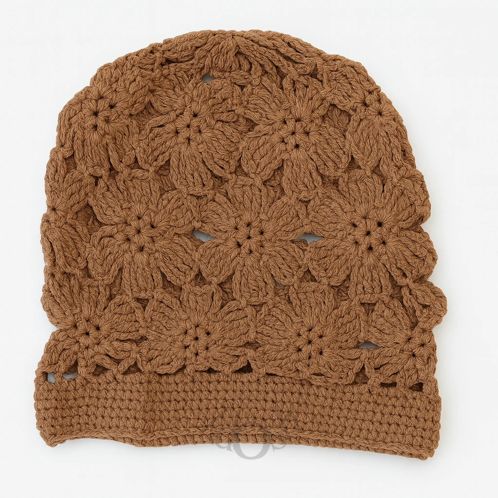 Gorro de Punto para Mujer con Elegante Diseño Floral